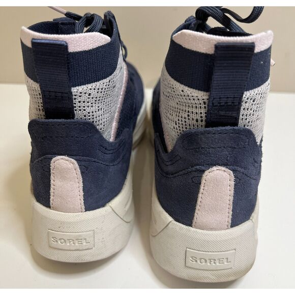 Sorel Women's ONA 503 Mid-Sneaker in blue. Size 9. - Picture 3 of 8